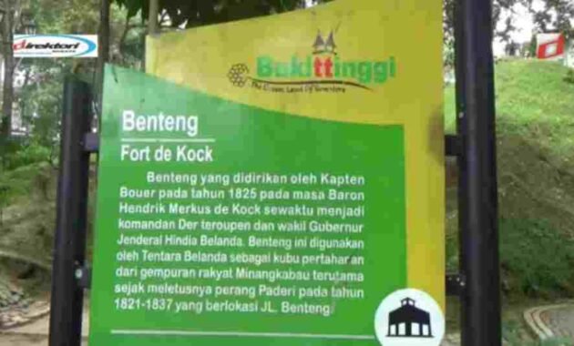 Sarana Wisata yang Ada di Teritori Benteng Fort de Kock Bukittinggi